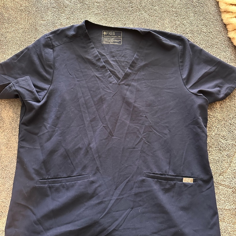 FIGS Navy Blue V-Neck scrub top. XXL